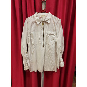 Michael Kors, 98% Cotton White Blouse. Size XL. RS 91